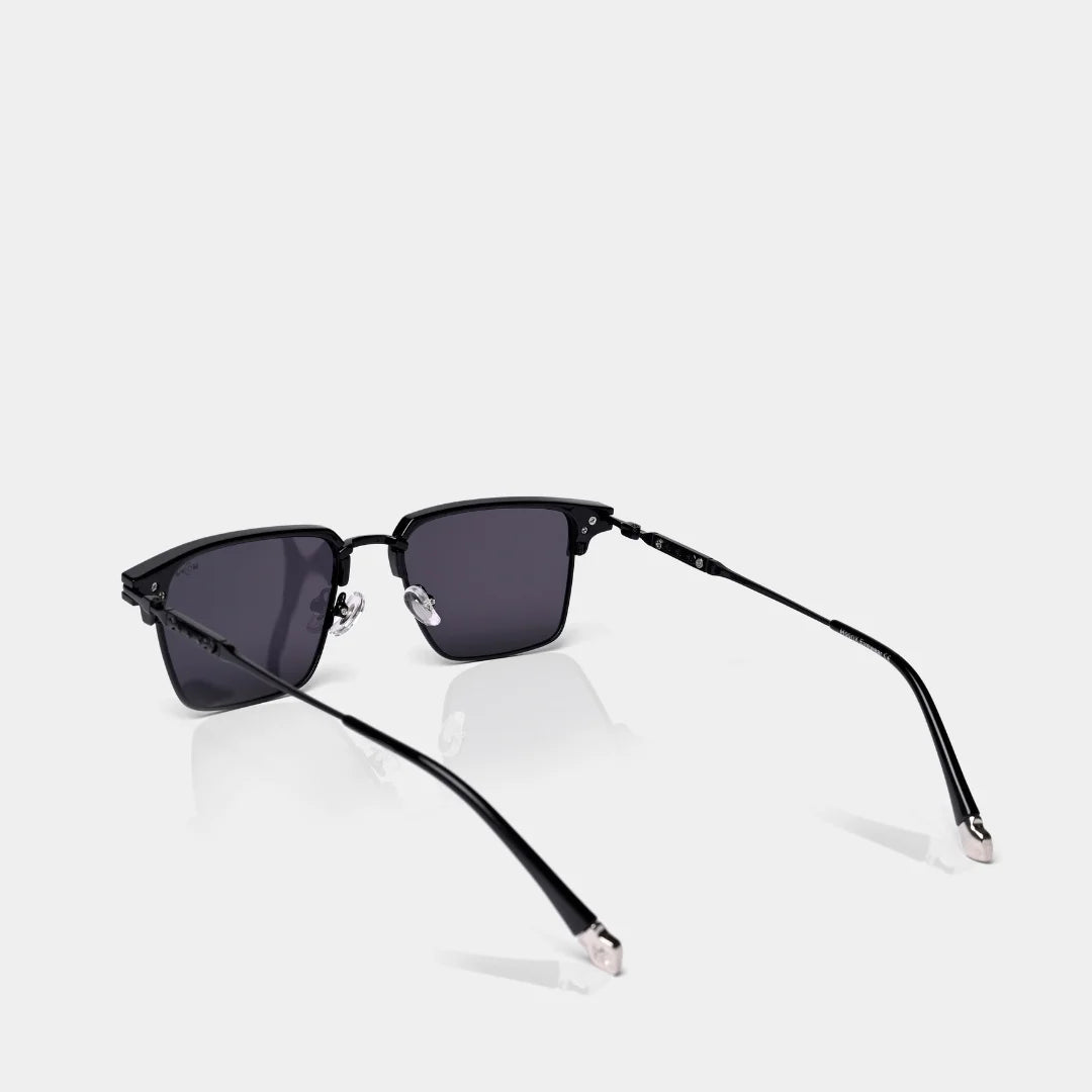 MOONX CLUB – Polarised Rectangular Metal Sunglasses (Unisex)