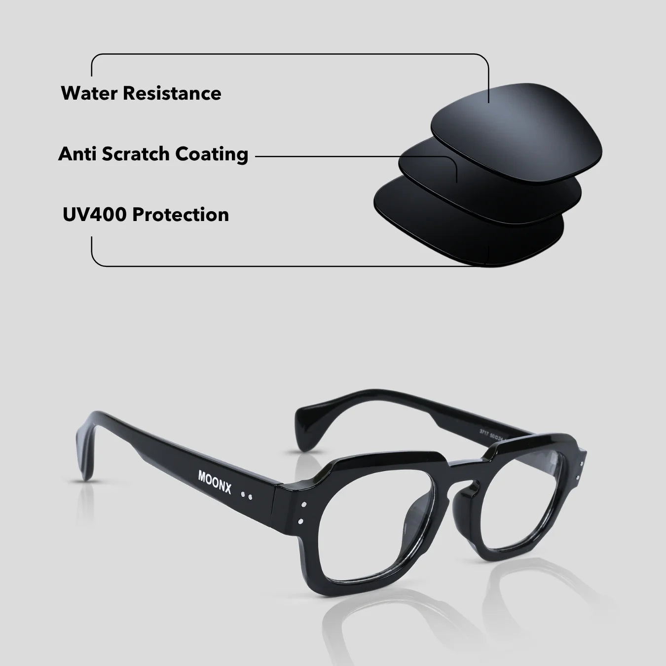 MOONX ATOM S8 – UV400 Modern Luxury Glasses (Unisex)