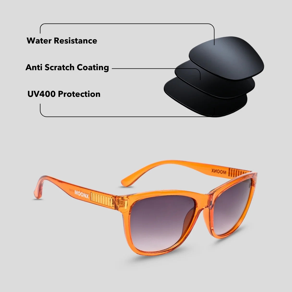 MOONX REDSTAR – UV400 Sports Sunglasses (Unisex)