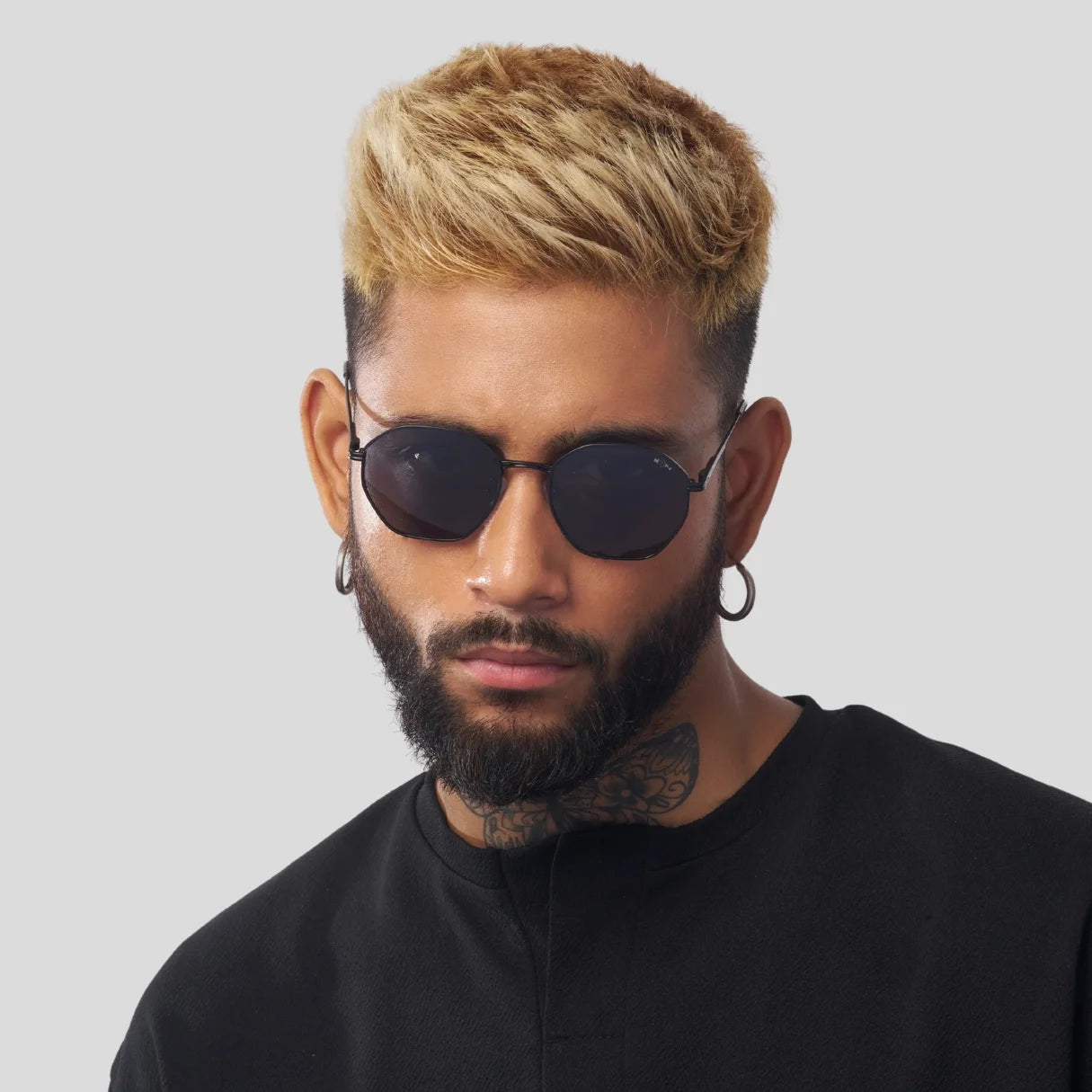 MOONX MIRANDA S1 – UV400 Geometric Round Metal Sunglasses (Unisex)