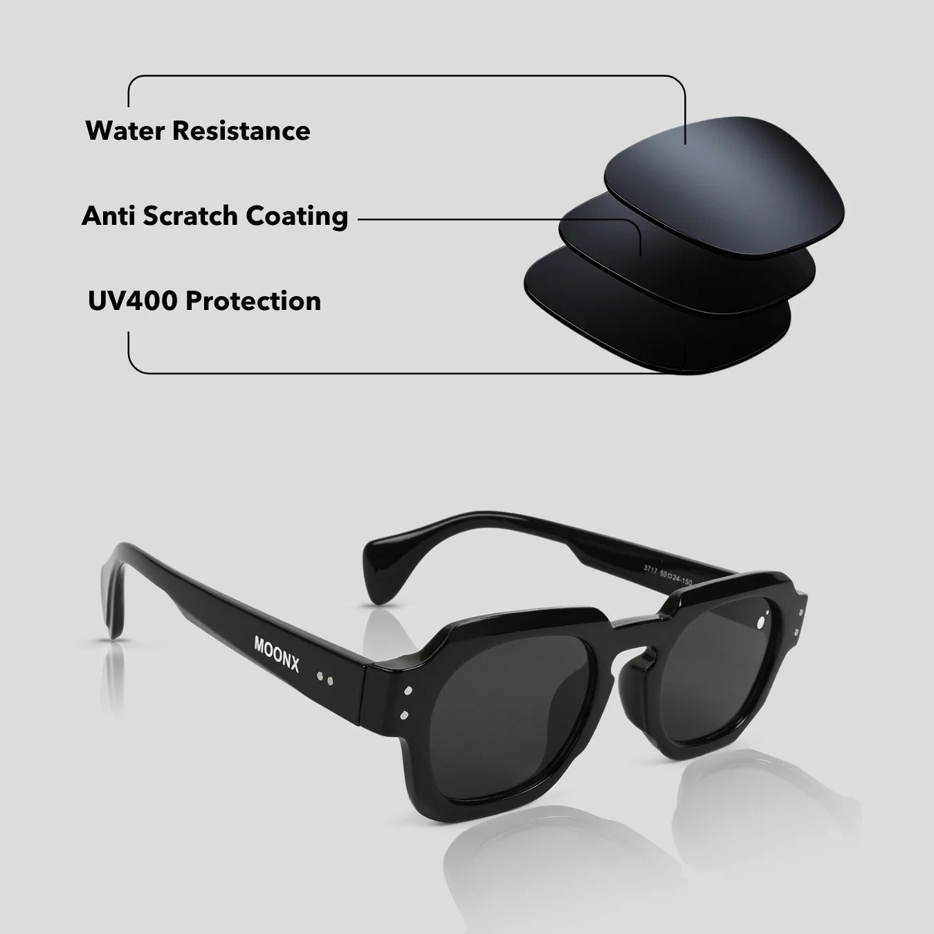 MOONX ATOM – UV400 Modern Luxury Sunglasses (Unisex)