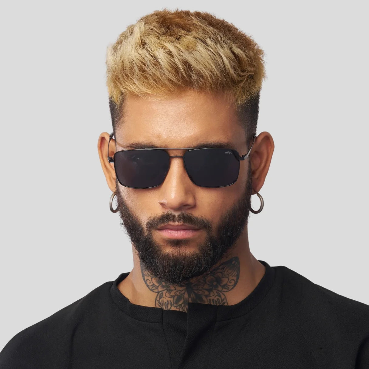 MOONX SIRIUS – Polarised Rectangular Metal Sunglasses (Unisex)