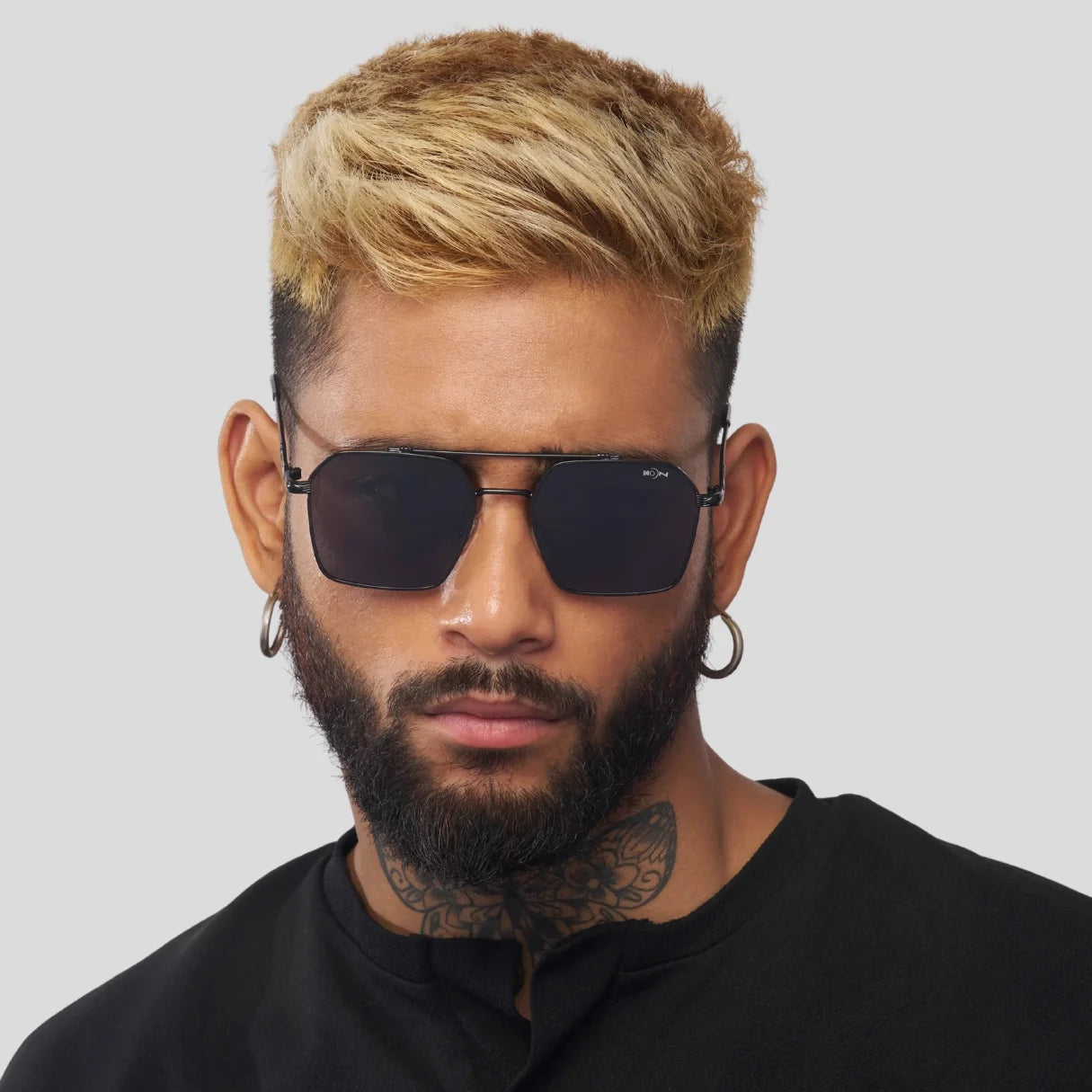 MOONX RISE S1 – UV400 Rectangular Metal Frame Sunglasses (Unisex)
