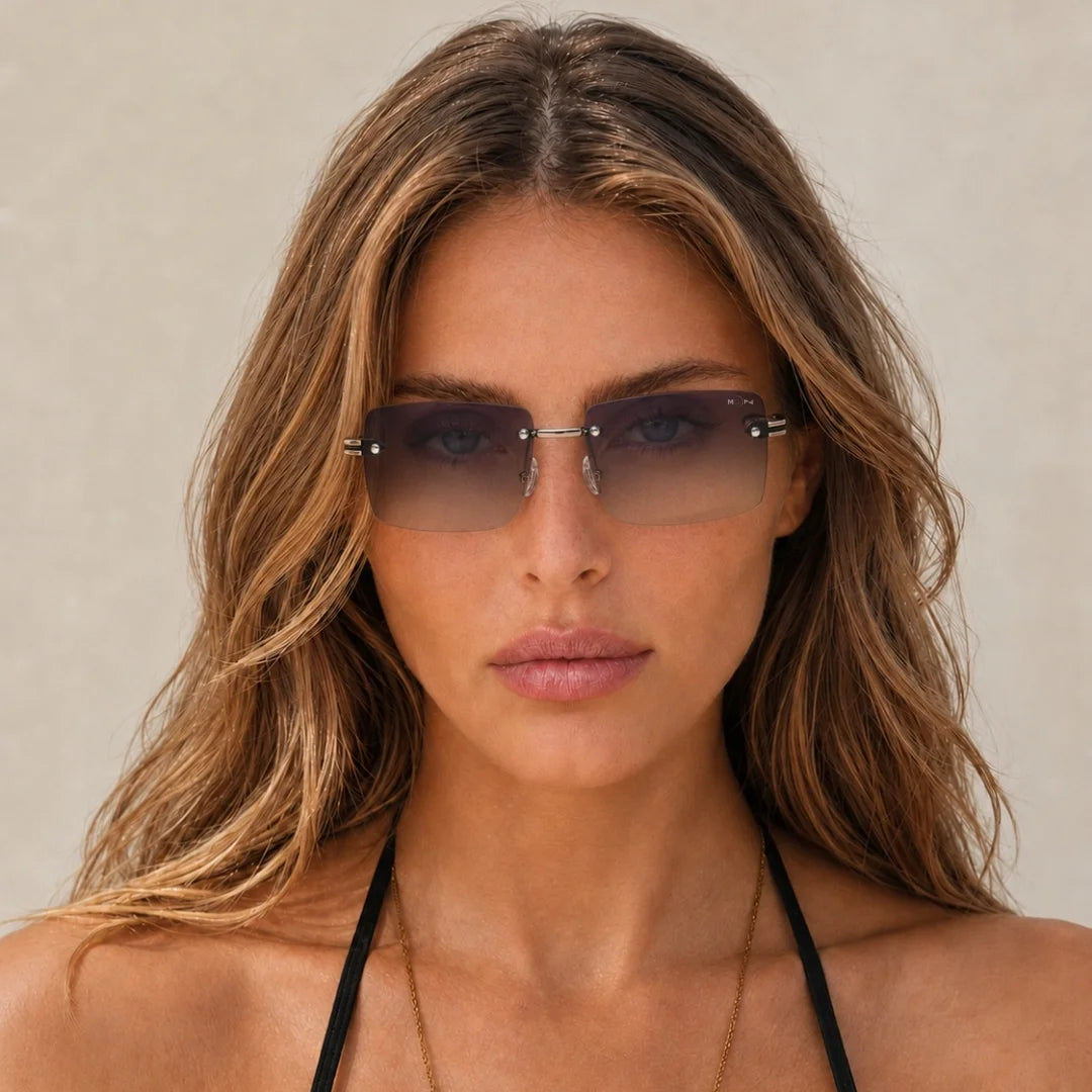MOONX STARMADE S4 – Polarised Rimless Rectangular Sunglasses (Unisex)