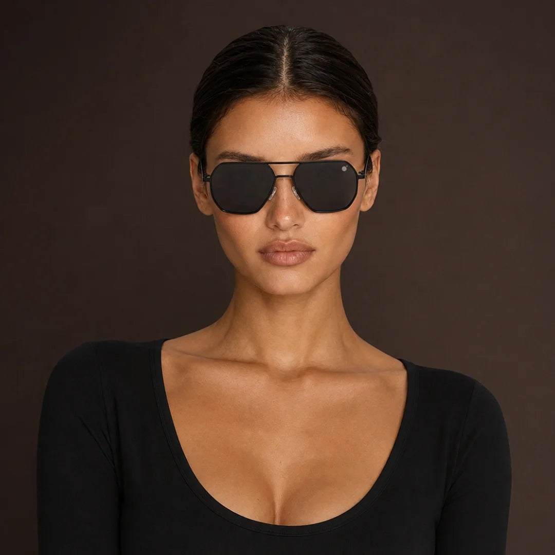 MOONX THYONE S1 – UV400 Aviator Metal Frame Sunglasses (Unisex, Trending)