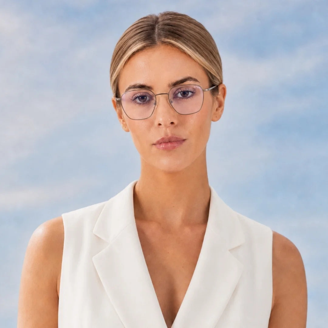MOONX TRANZ (Anti-Blue) – Rectangular Anti-Blue Light Glasses (Unisex)