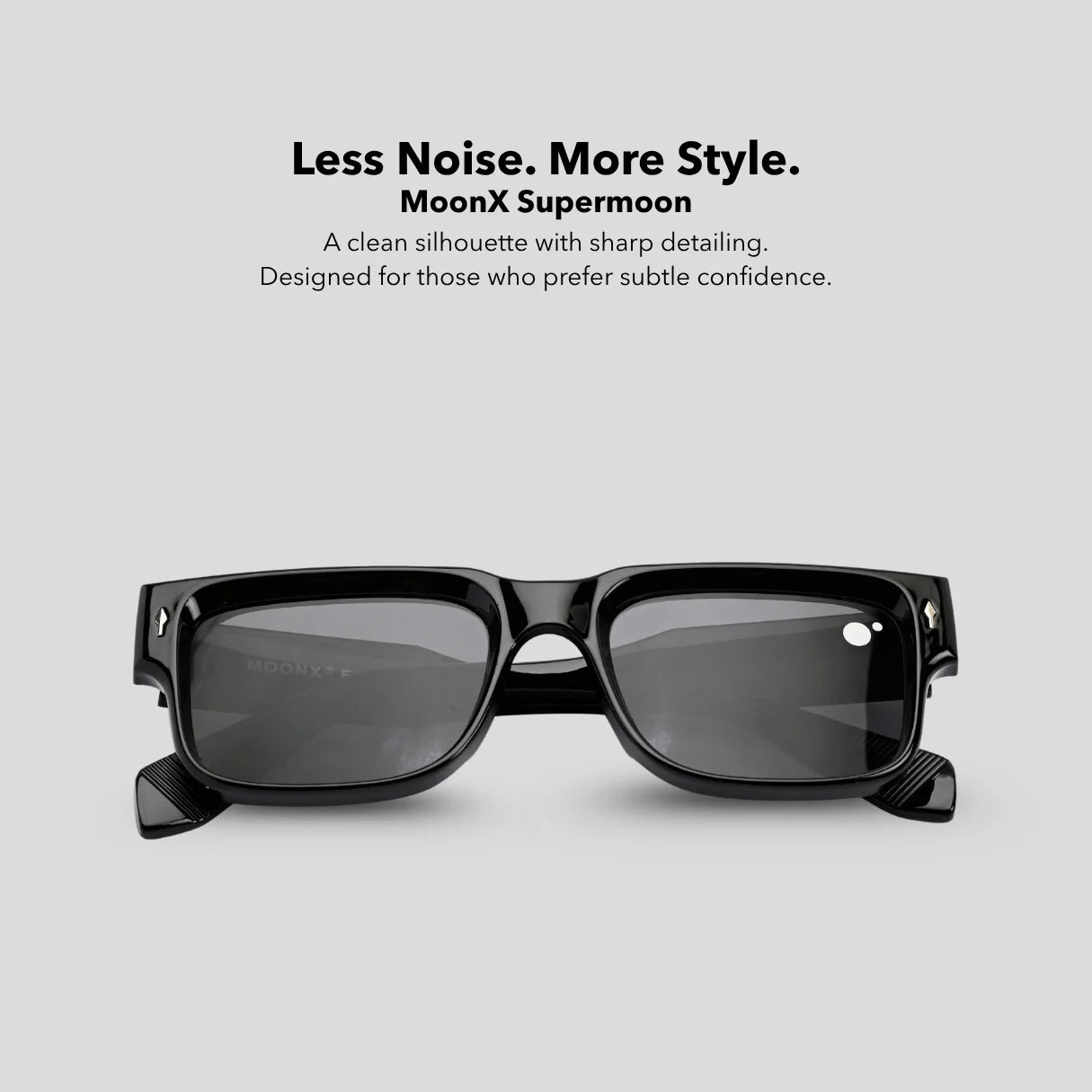 MOONX SUPERMOON S1 – UV400 Rectangular Frame Sunglasses (Unisex)