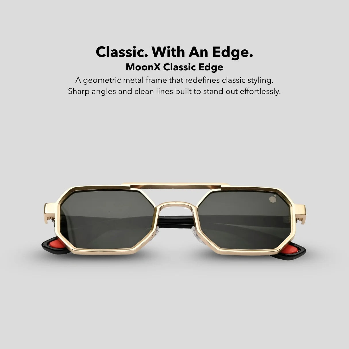 MOONX CLASSIC EDGE S2 – UV400 Modern Shape Sunglasses (Unisex)