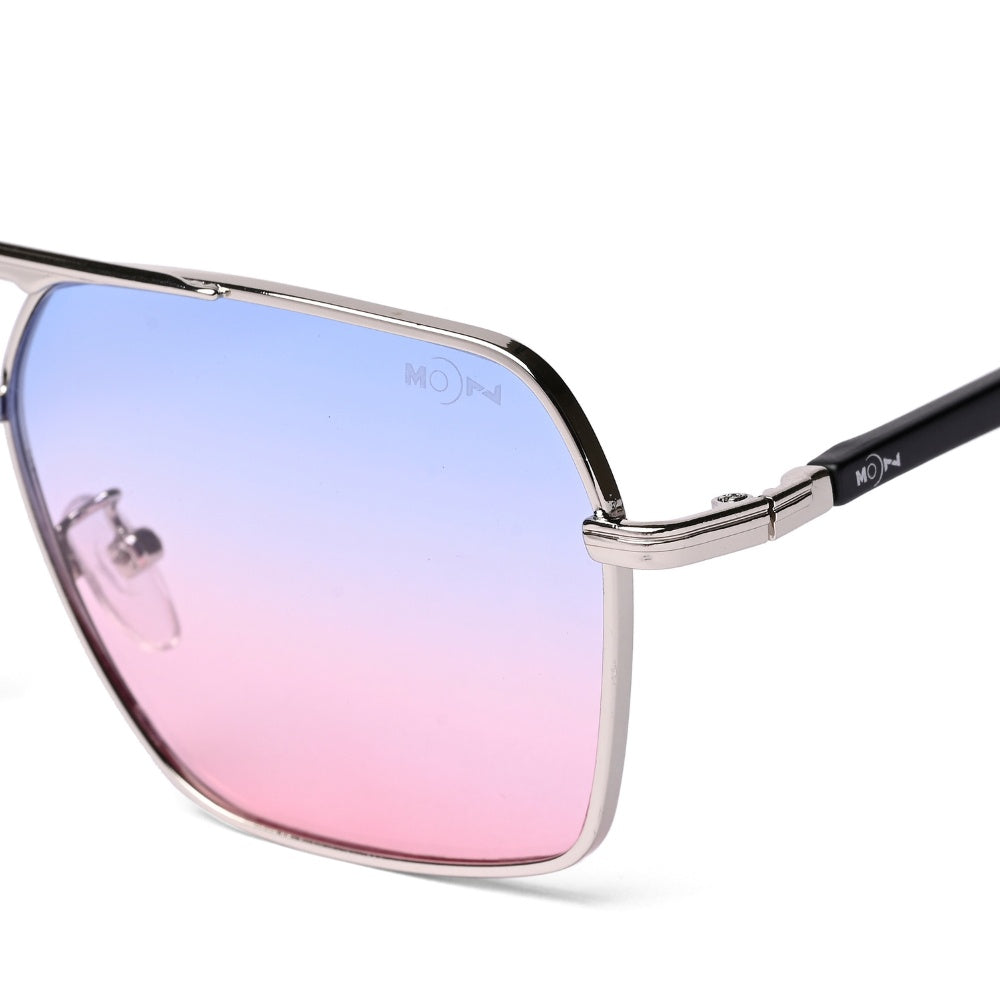 MOONX PHOBOS S2 – UV400 Rectangular Metal Sunglasses (Unisex)