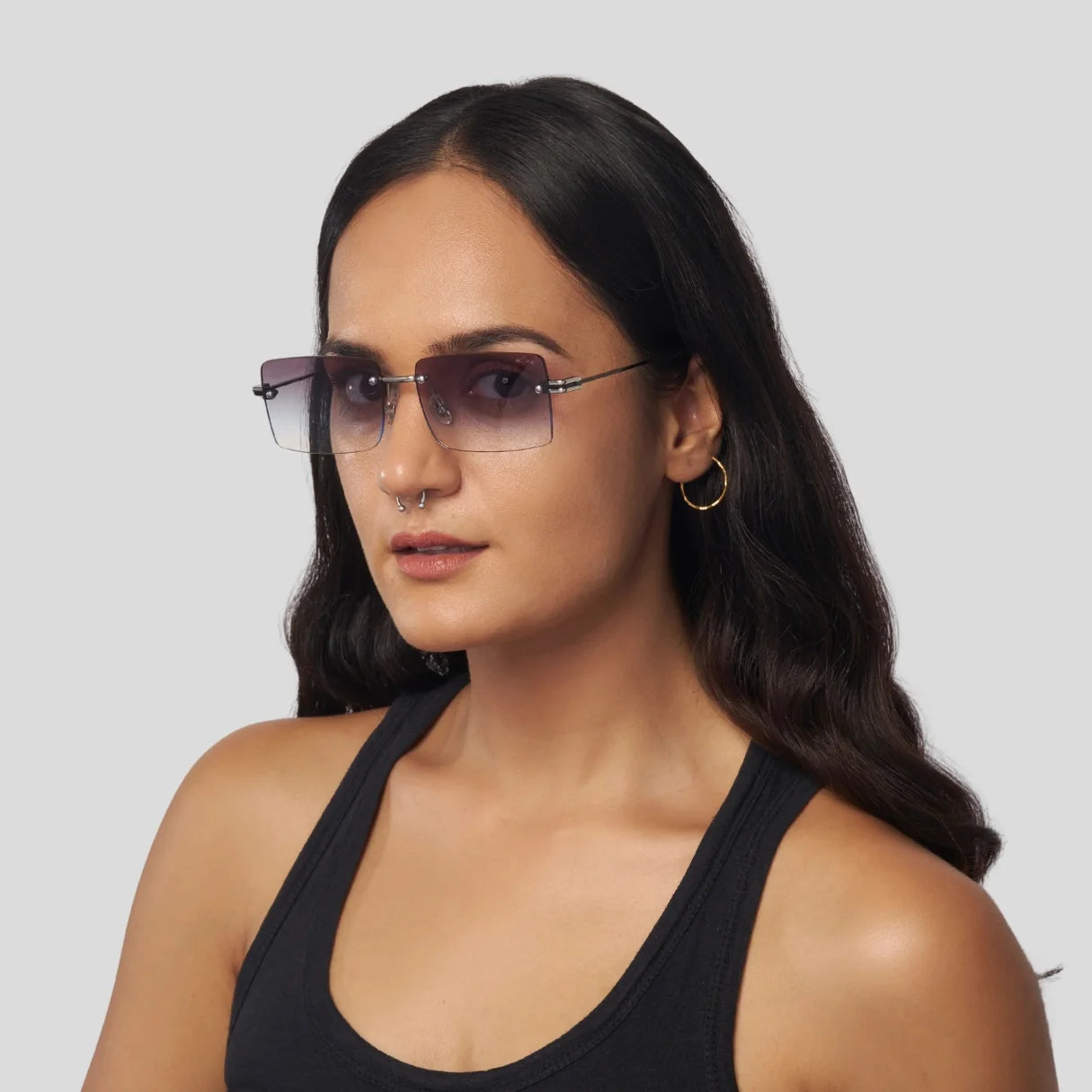 MOONX STARMADE S5 – Polarised Rimless Rectangular Sunglasses (Unisex)