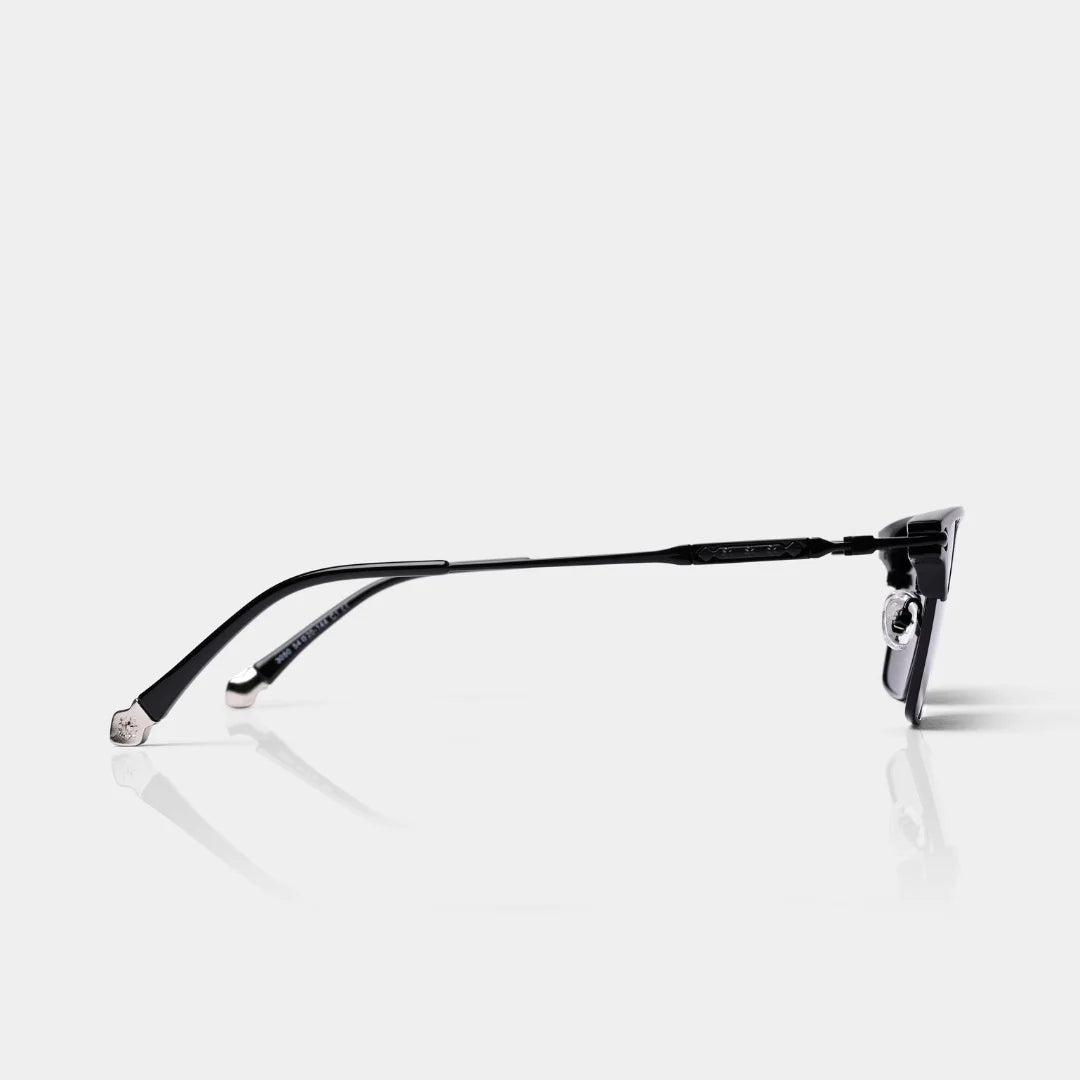 MOONX CLUB – Polarised Rectangular Metal Sunglasses (Unisex)