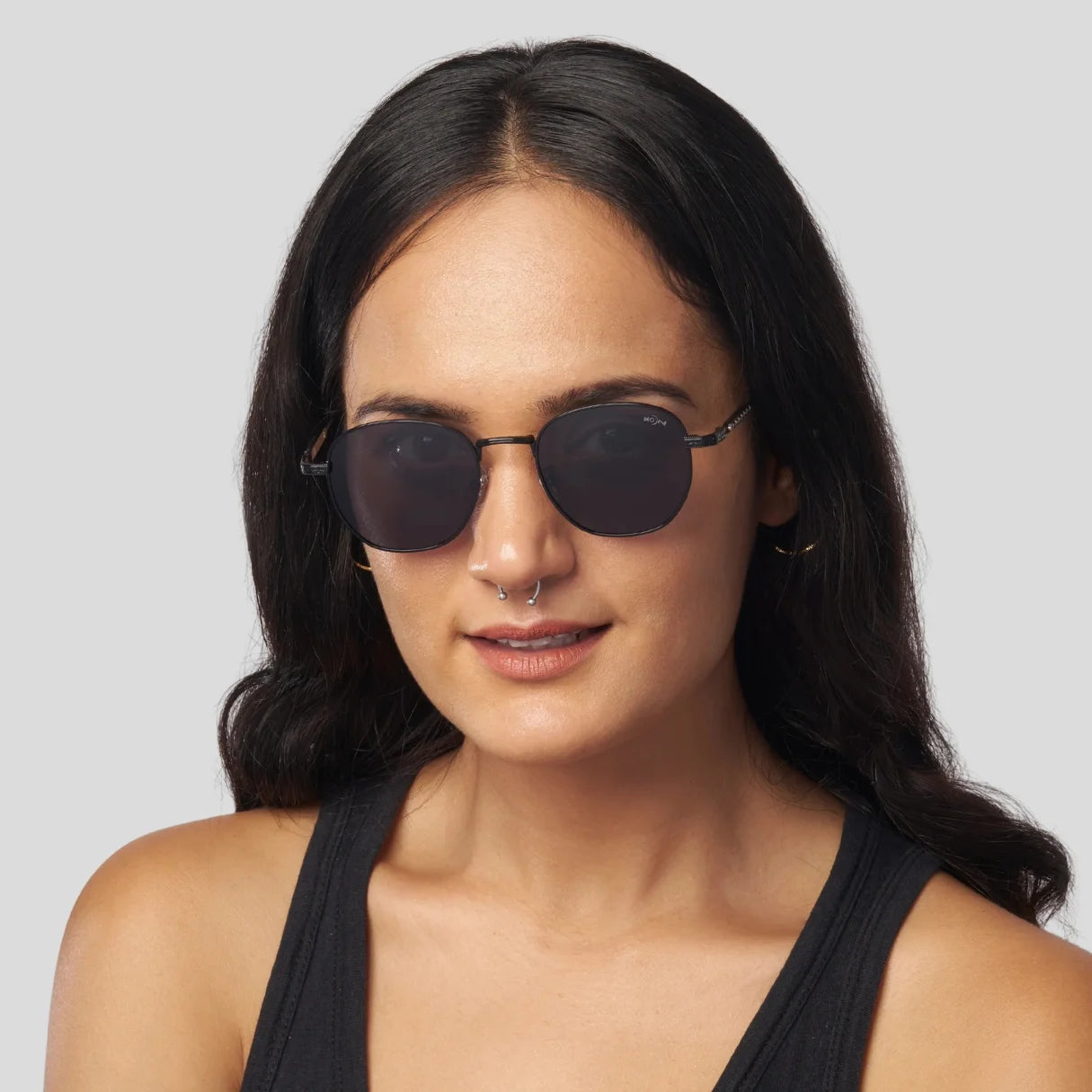 MOONX CLASSIC STREAK – Polarised Round Metal Frame Sunglasses (Unisex)
