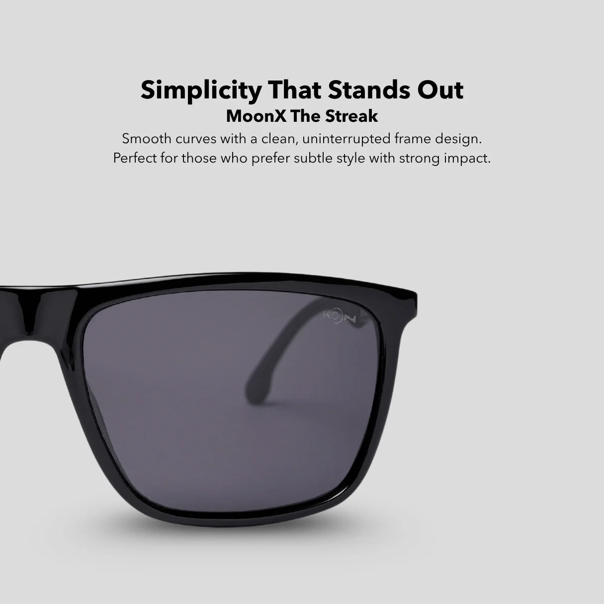 MOONX THE STREAK – Polarised Rectangular Sunglasses (Unisex)