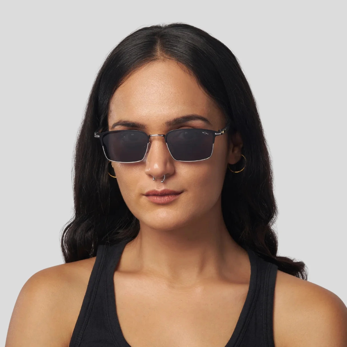 MOONX THEIA S1 – Polarised Rectangular Metal Frame Sunglasses (Unisex)