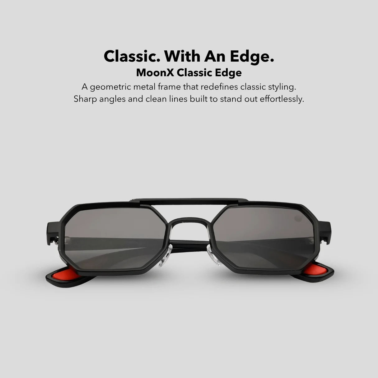MOONX CLASSIC EDGE S1 – UV400 Modern Shape Sunglasses (Unisex)