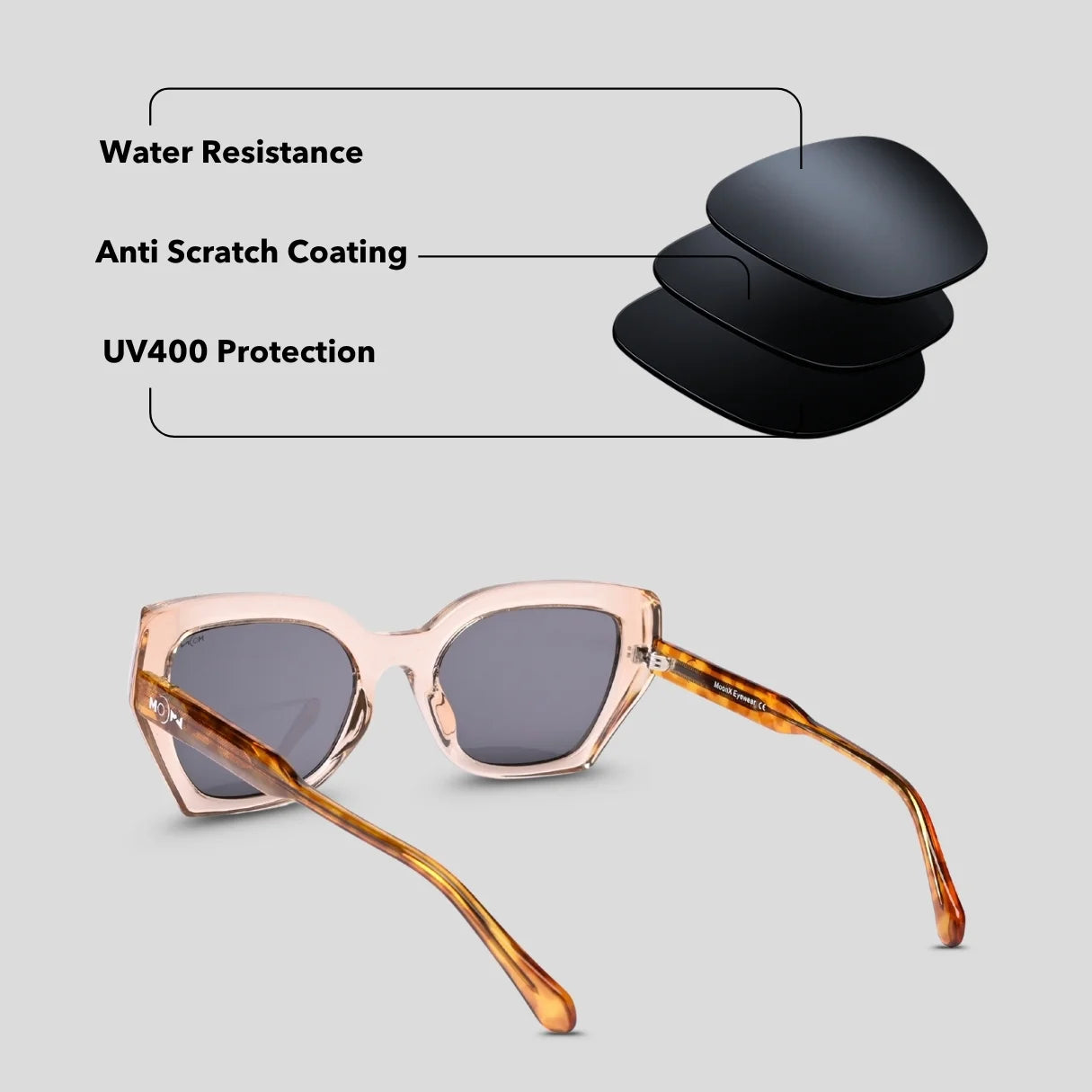 MOONX CYNTHIA S6 – UV400 Oversized Sunglasses (Women)