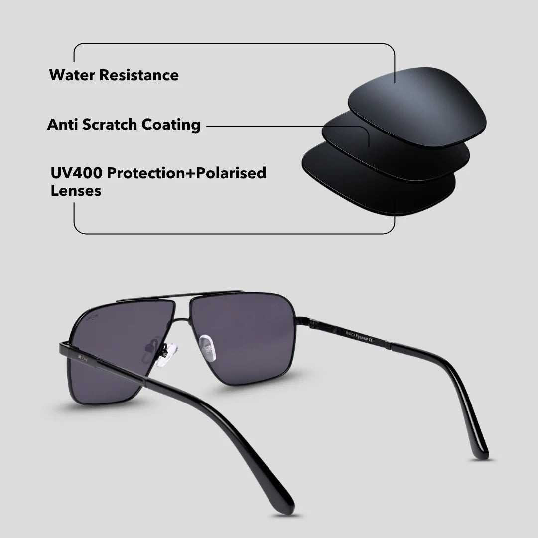 MOONX CLASSIC RIDE – Polarised & Trending Metal Sunglasses (Unisex)