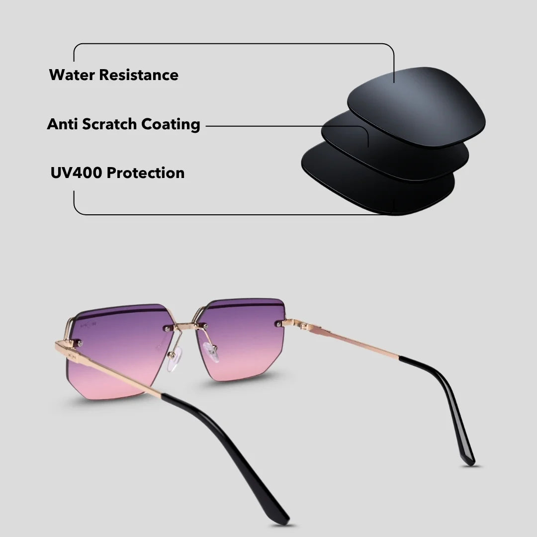 MOONX DEIMOS S4 – Futuristic Metal Frame Sunglasses (Unisex)