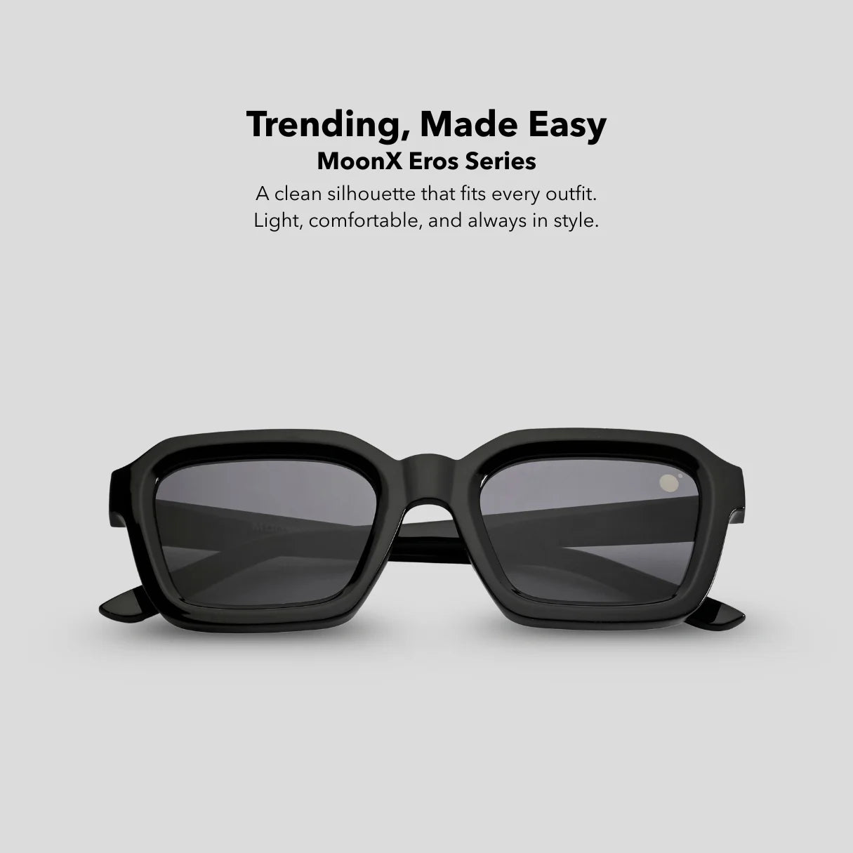 MOONX EROS S1 – UV400 Modern Geometrical Sunglasses (Unisex)
