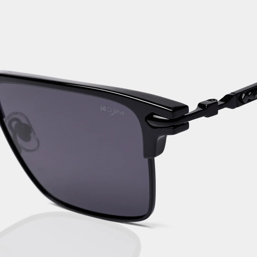 MOONX CLUB – Polarised Rectangular Metal Sunglasses (Unisex)