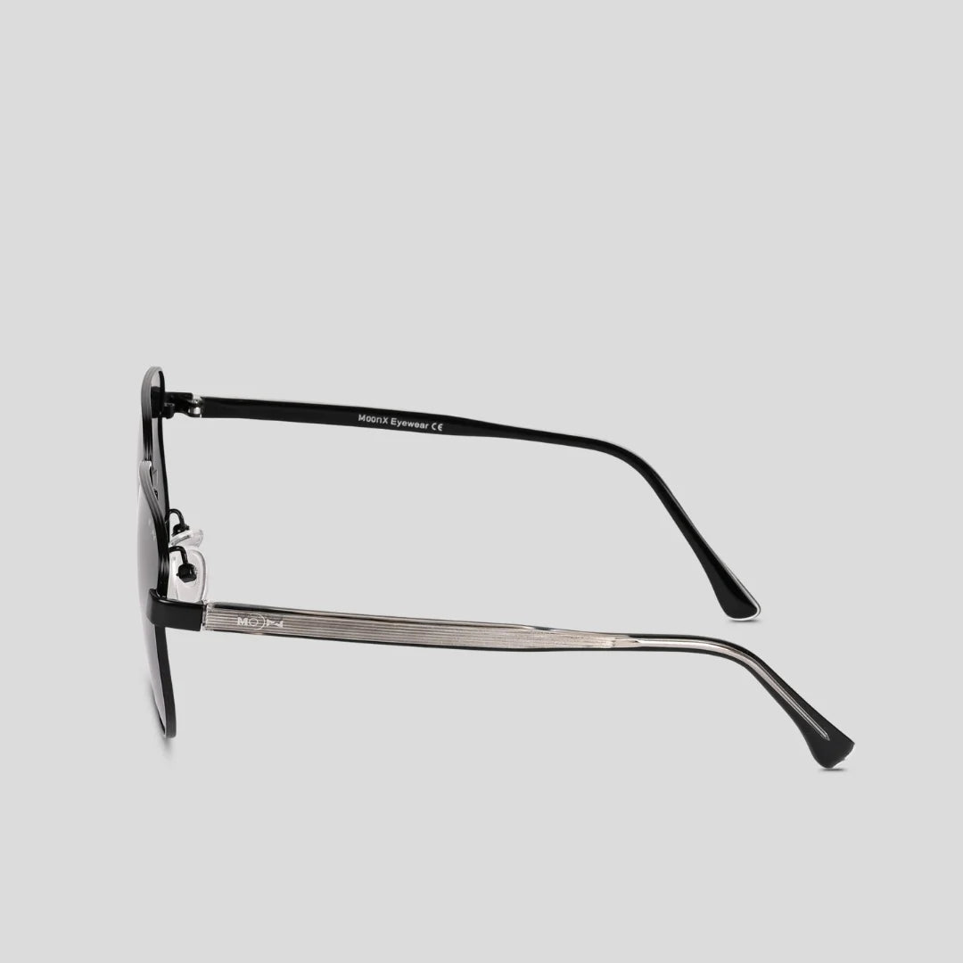 MOONX BRONZ – Polarised Square Metal Frame Sunglasses (Unisex)