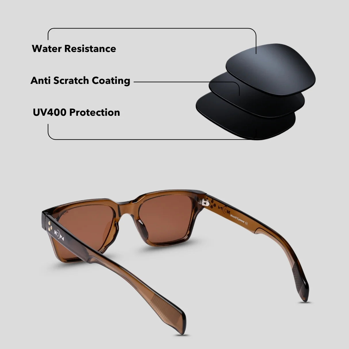 MOONX MARS S1 – UV400 Wayfarer Sunglasses (Unisex)