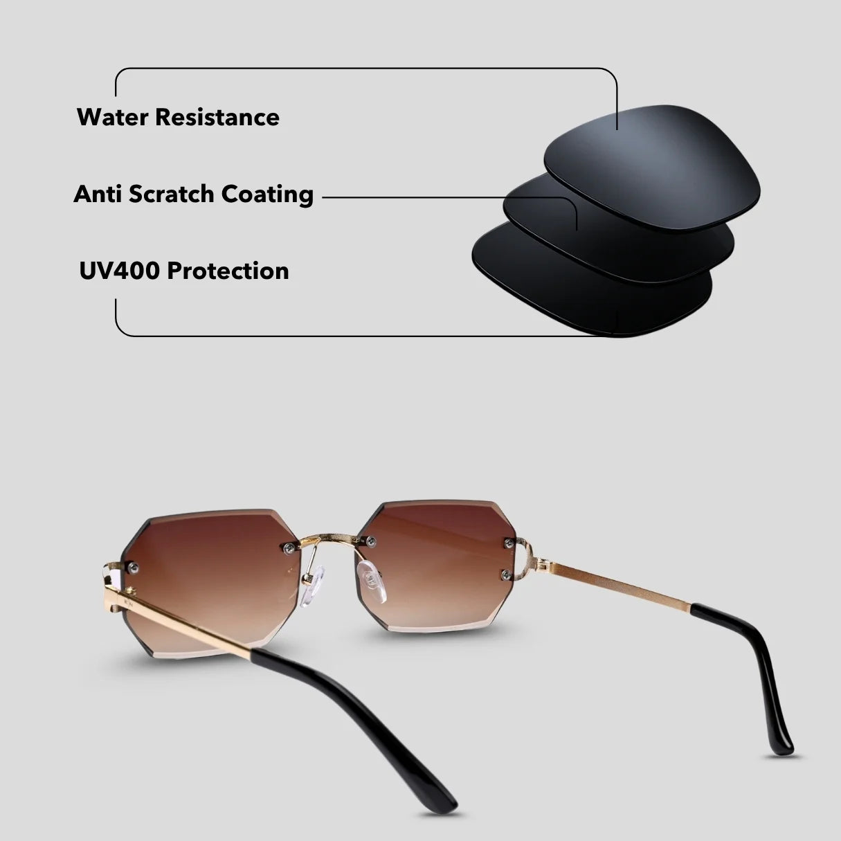 MOONX EUROPA S2 – UV400 Rimless Inspired-Design Sunglasses (Unisex)