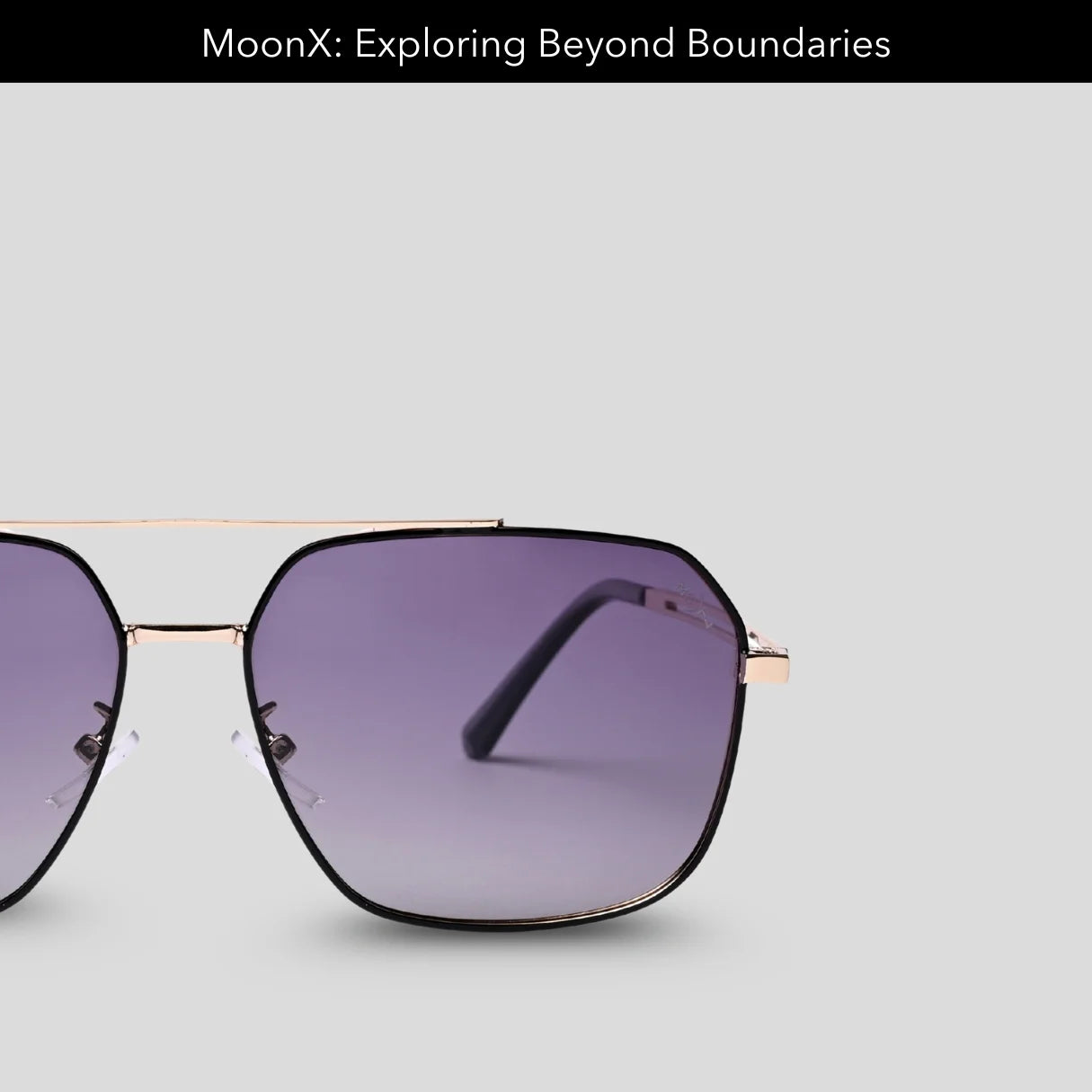 MOONX REFLECTOR S3 – Polarised Square Metal Frame Sunglasses (Unisex)