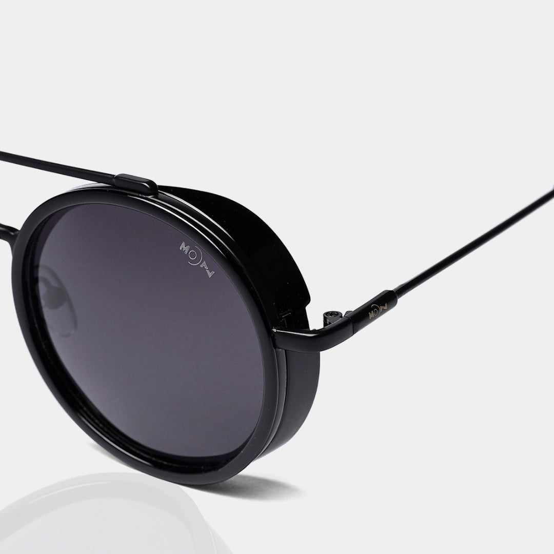 MOONX CLASSIC ROUND – Polarised Round Metal Frame Sunglasses (Unisex)