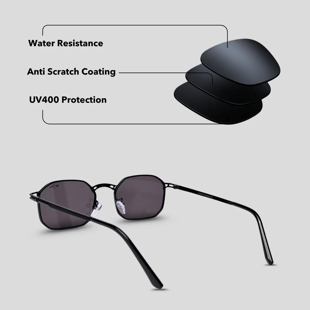 MOONX ELARA S2 – UV400 Rectangular Sunglasses (Unisex)