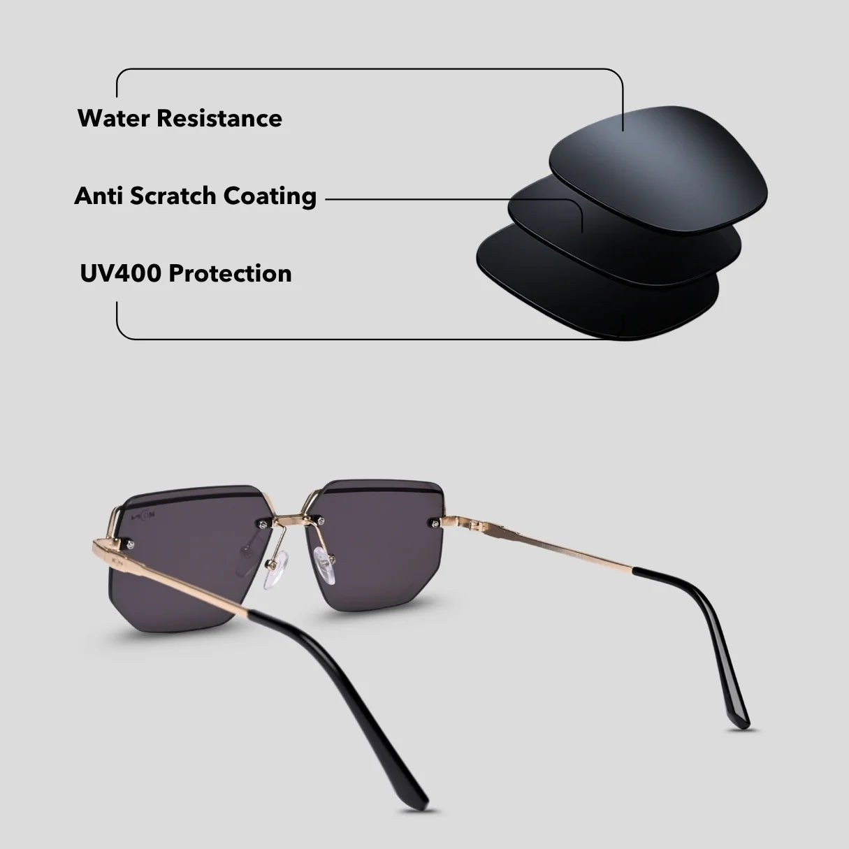 MOONX DEIMOS S3 – Futuristic Metal Frame Sunglasses (Unisex)