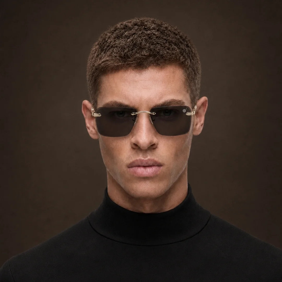 MOONX CALLISTO S2 – UV400 Rimless Rectangular Sunglasses (Unisex)
