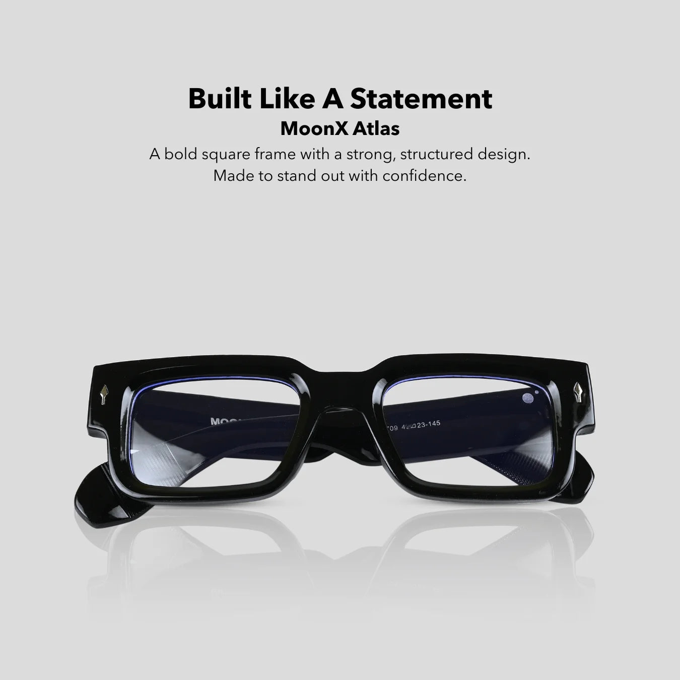 MOONX ATLAS S9 – UV400 Bold & Rectangular Glasses (Unisex)