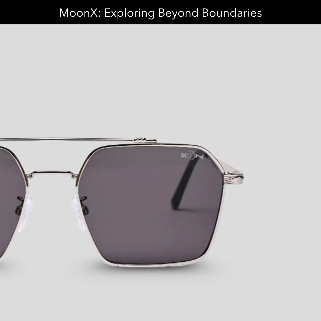 MOONX RISE S2 – UV400 Rectangular Metal Frame Sunglasses (Unisex)