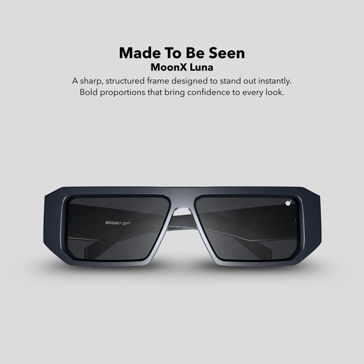 MOONX LUNA - UV400 Premium & Bold Rectangular Frame Sunglasses