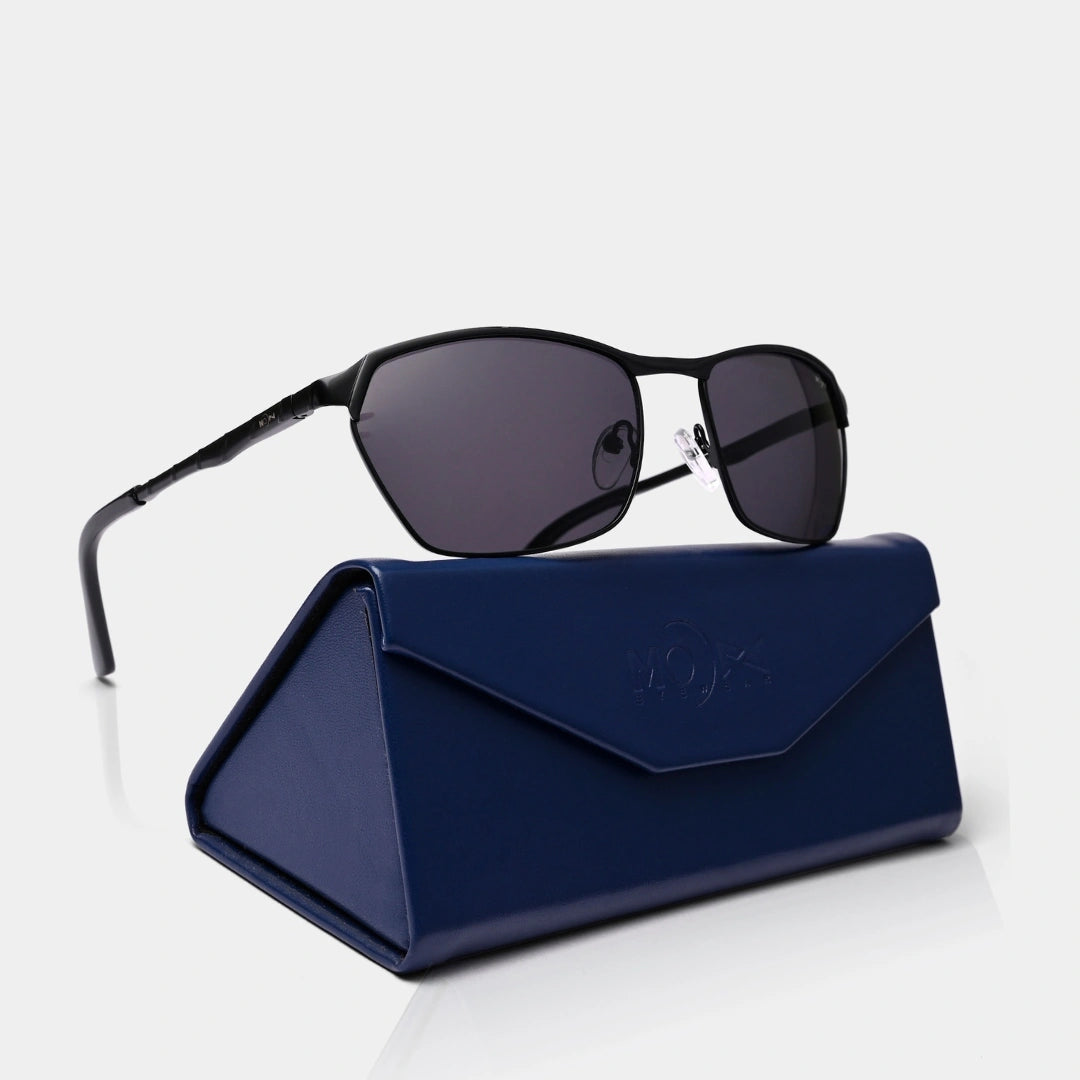 MOONX CLASSIC SLEEK S2 – Polarised Wrap‑Around Retro Sunglasses (Unisex)