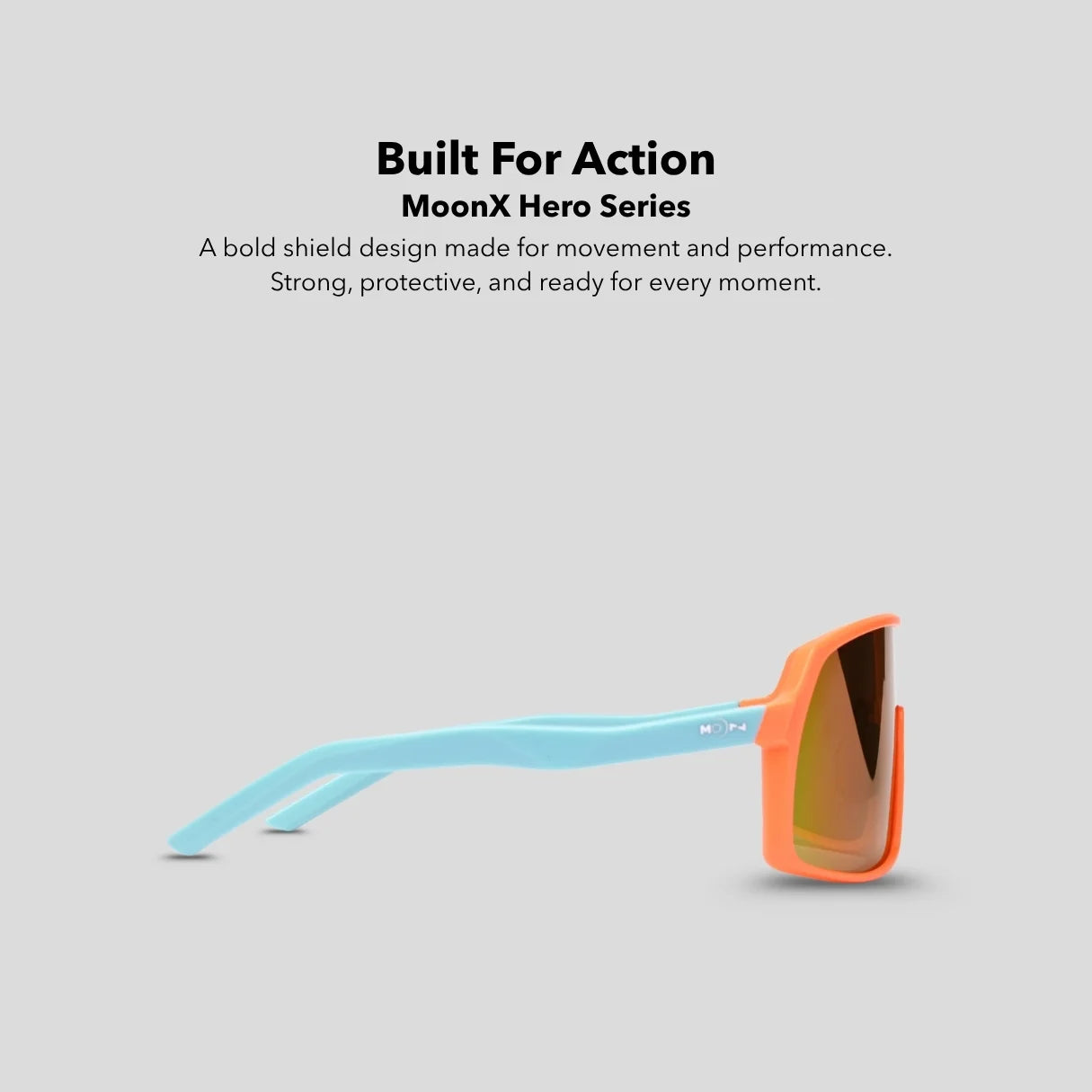 MOONX HERO S8 – UV400 Wrap‑Around Sports Sunglasses (Unisex)