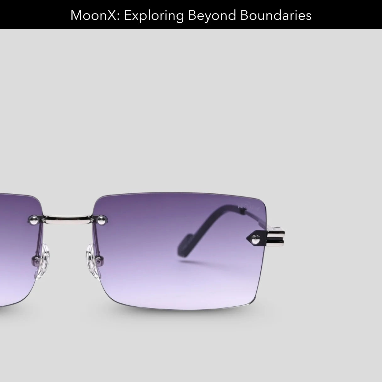MOONX STARMADE S3 – Polarised Rimless Rectangular Sunglasses (Unisex)