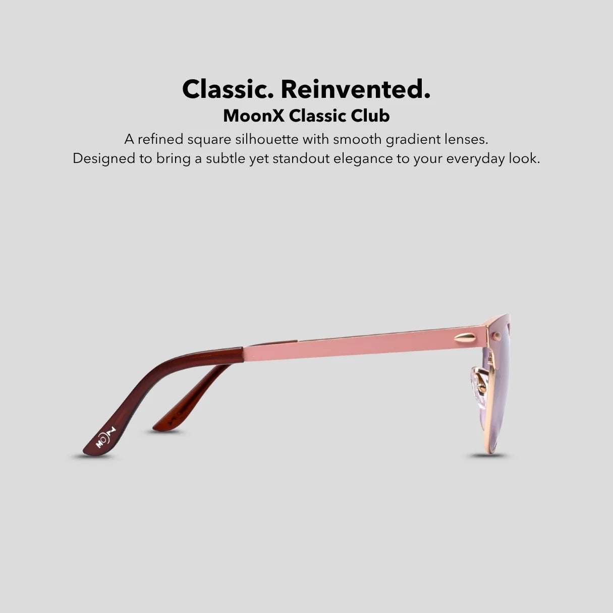MOONX CLASSIC CLUB S6 – Polarised Clubmaster Sunglasses (Unisex)