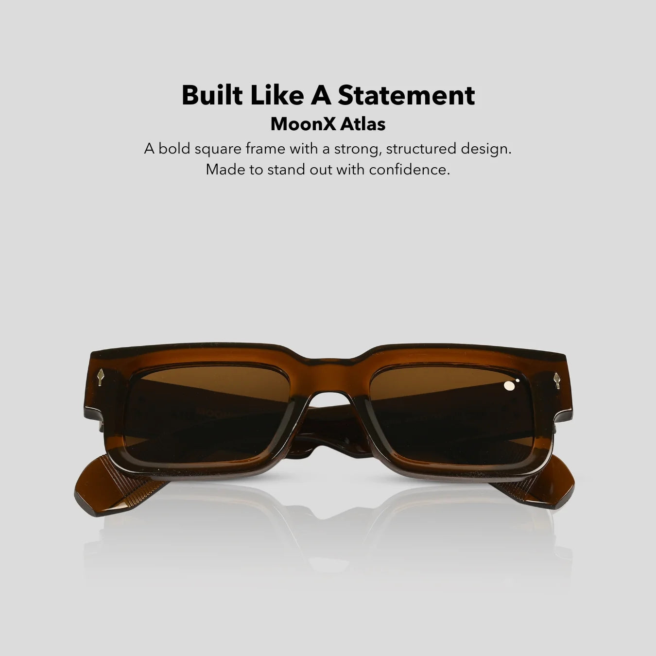 MOONX ATLAS S6 – UV400 Bold & Rectangular Sunglasses (Unisex)