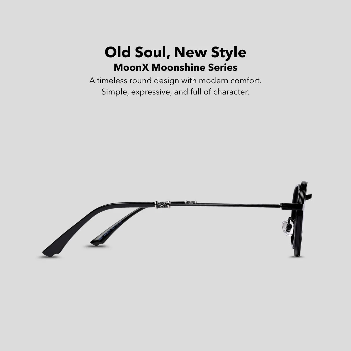 MOONX MOONSHINE S1 – Polarised Classic Round Metal Sunglasses (Unisex)