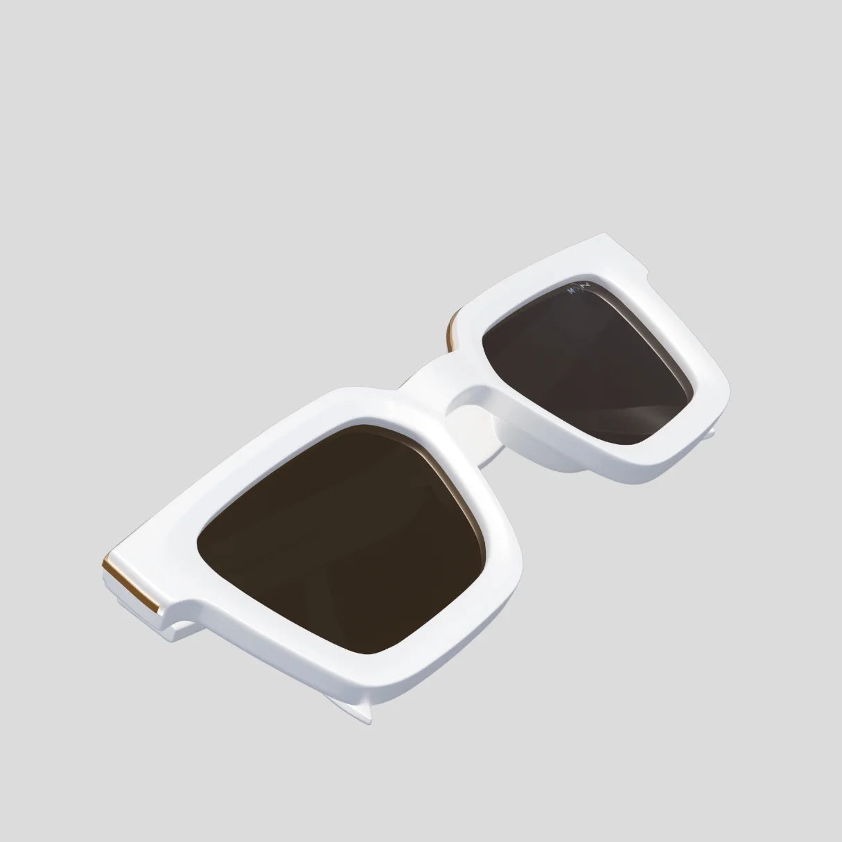 MOONX CLASSIC WHITE – Polarised Wayfarer Sunglasses (Unisex)
