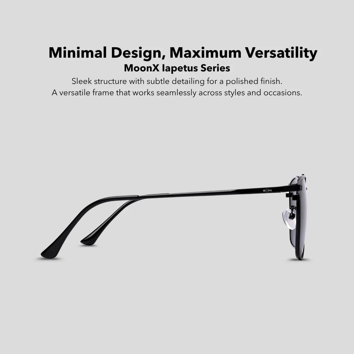 MOONX LAPETUS S1 – Polarised Metal Rectangular Sunglasses (Unisex)