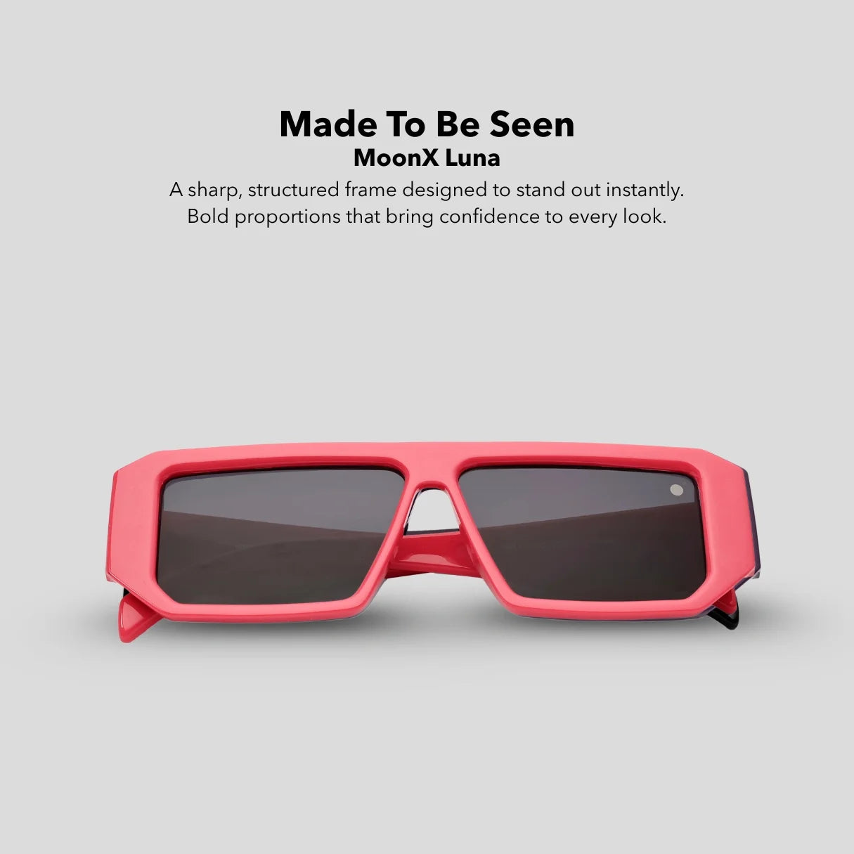 MOONX LUNA S6 - UV400 Premium & Bold Rectangular Frame Sunglasses