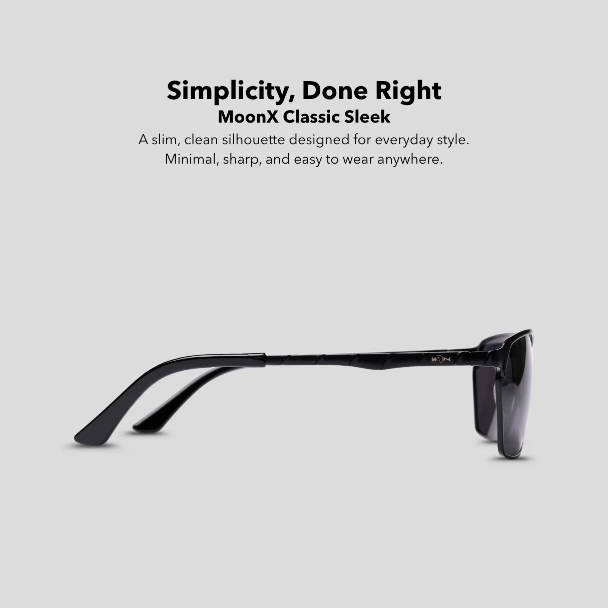 MOONX CLASSIC SLEEK S2 – Polarised Wrap‑Around Retro Sunglasses (Unisex)