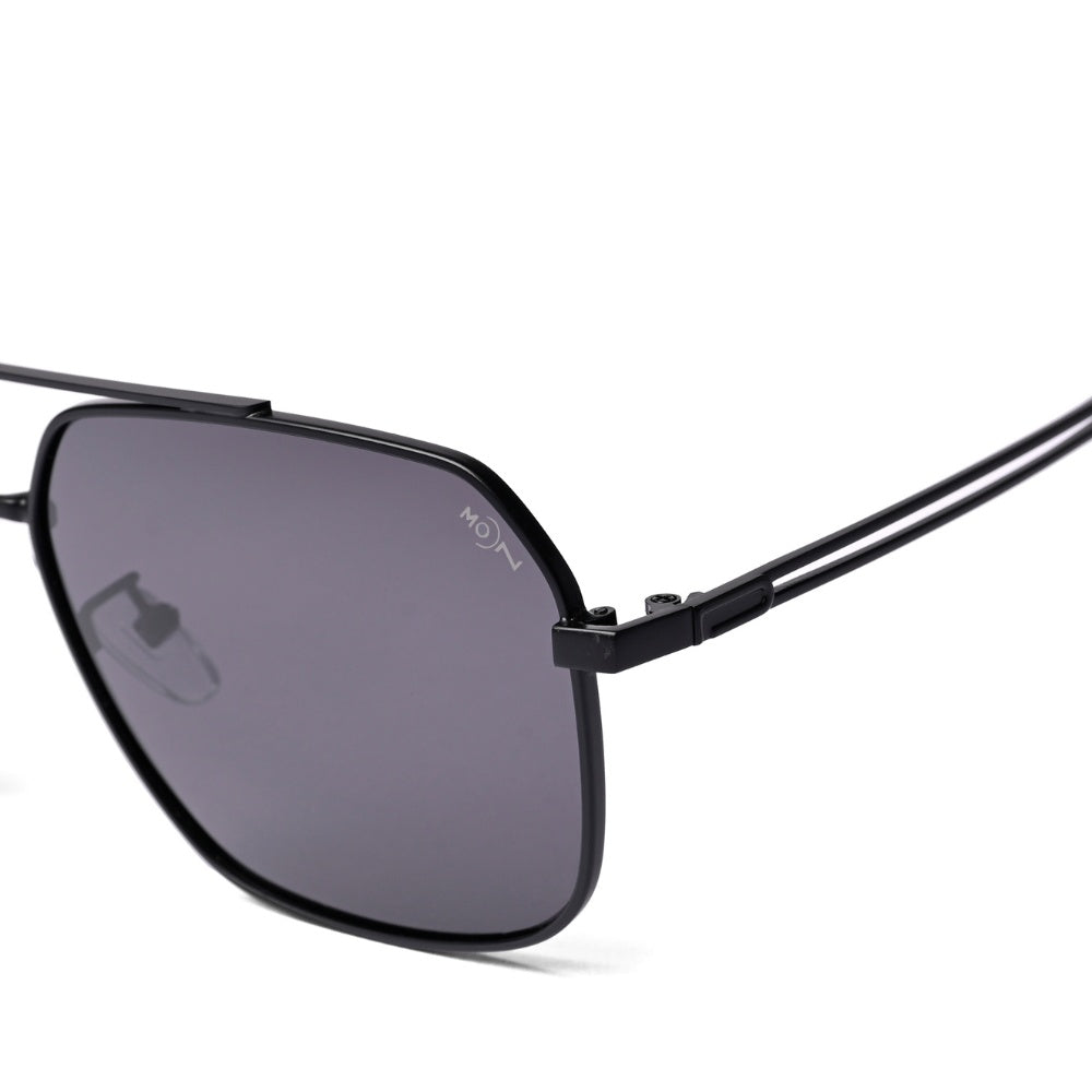 MOONX REFLECTOR S1 – Polarised Square Metal Frame Sunglasses (Unisex)