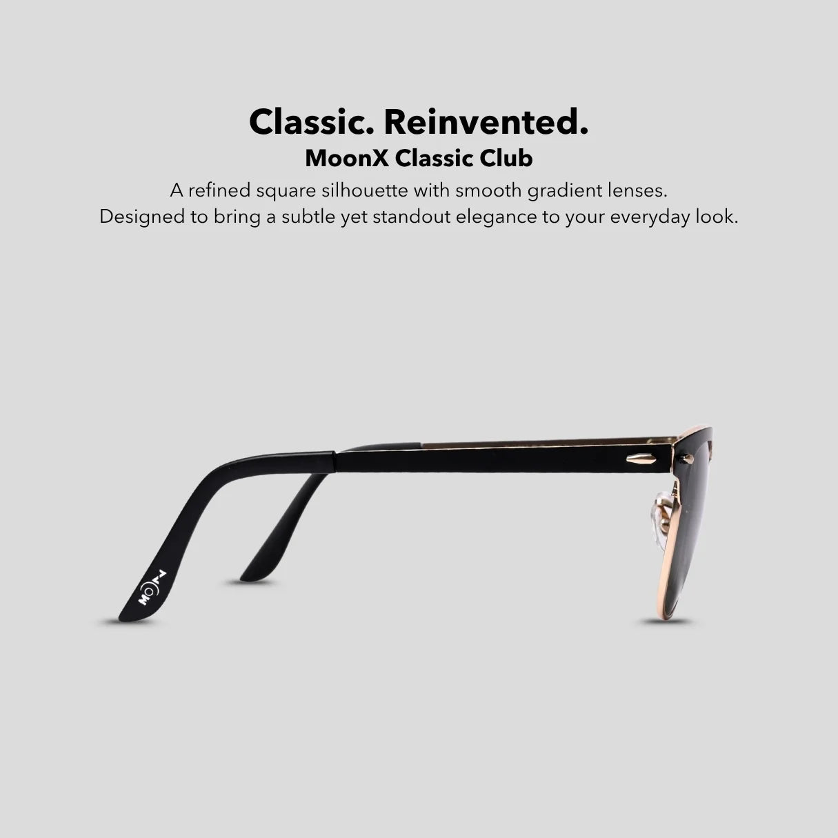 MOONX CLASSIC CLUB S2 – Polarised Clubmaster Sunglasses (Unisex)