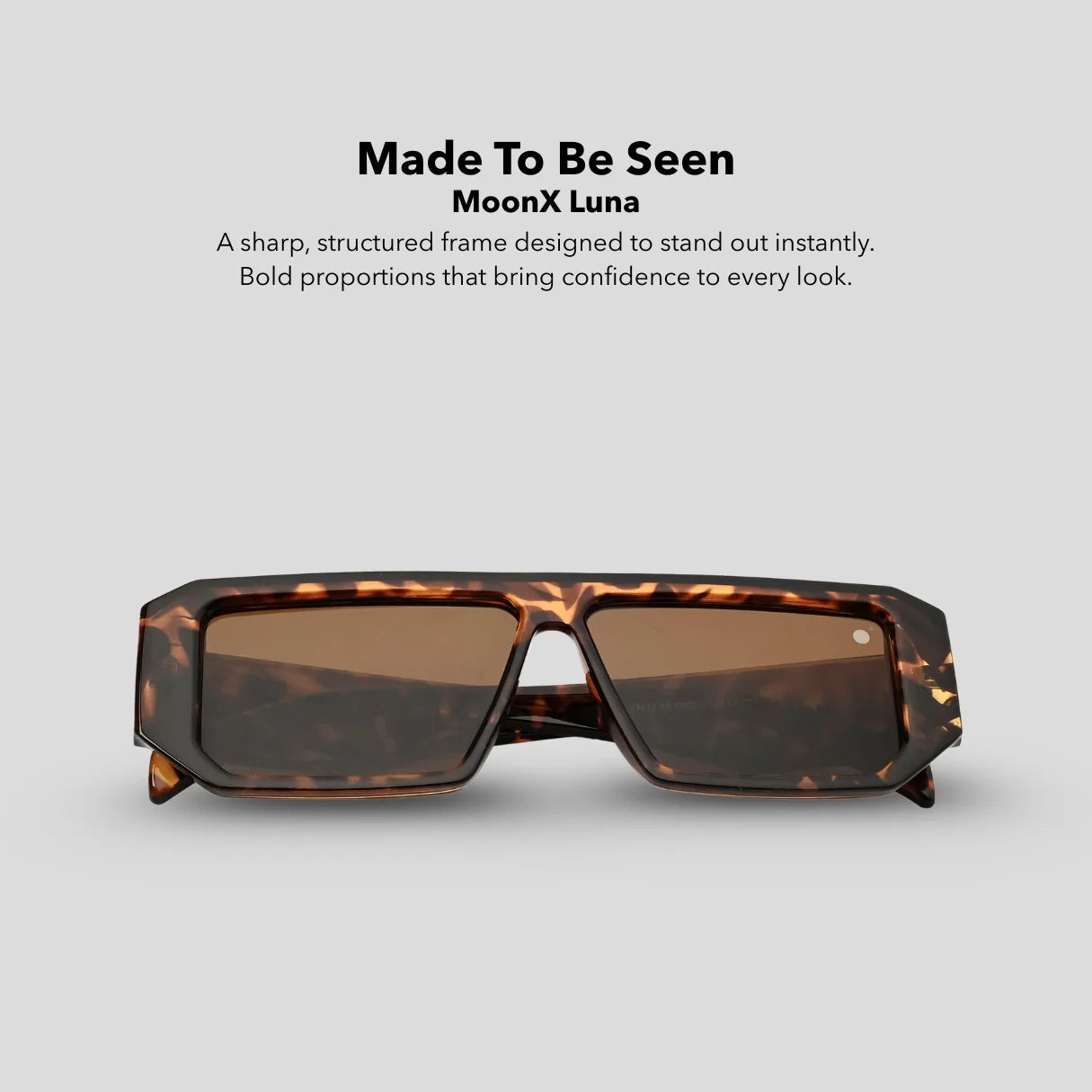 MOONX LUNA S2 - UV400 Premium & Bold Rectangular Frame Sunglasses