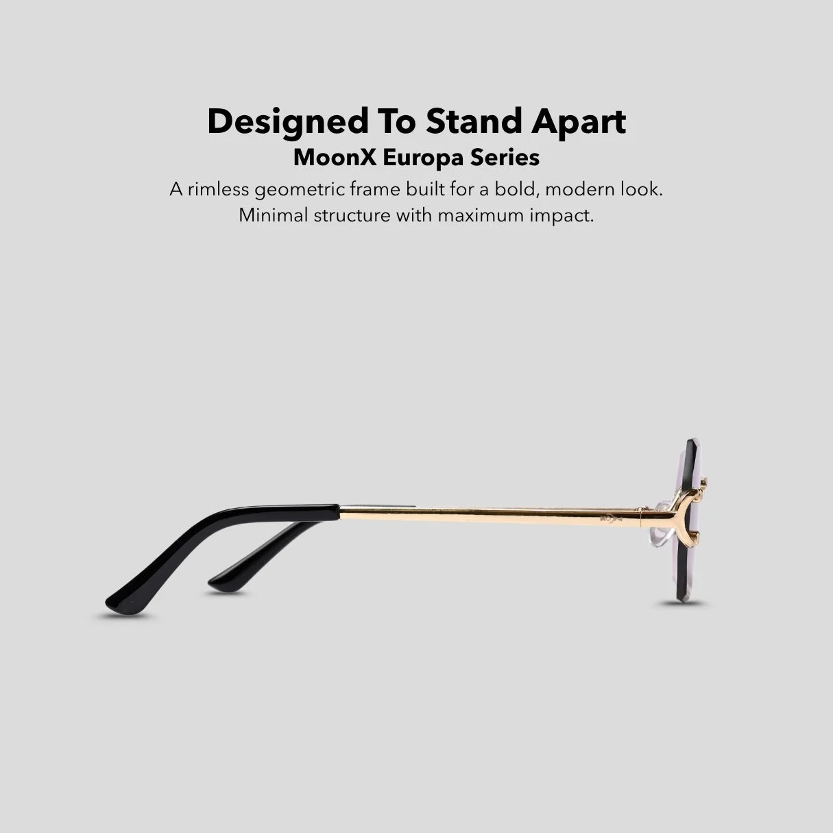 MOONX EUROPA S2 – UV400 Rimless Inspired-Design Sunglasses (Unisex)