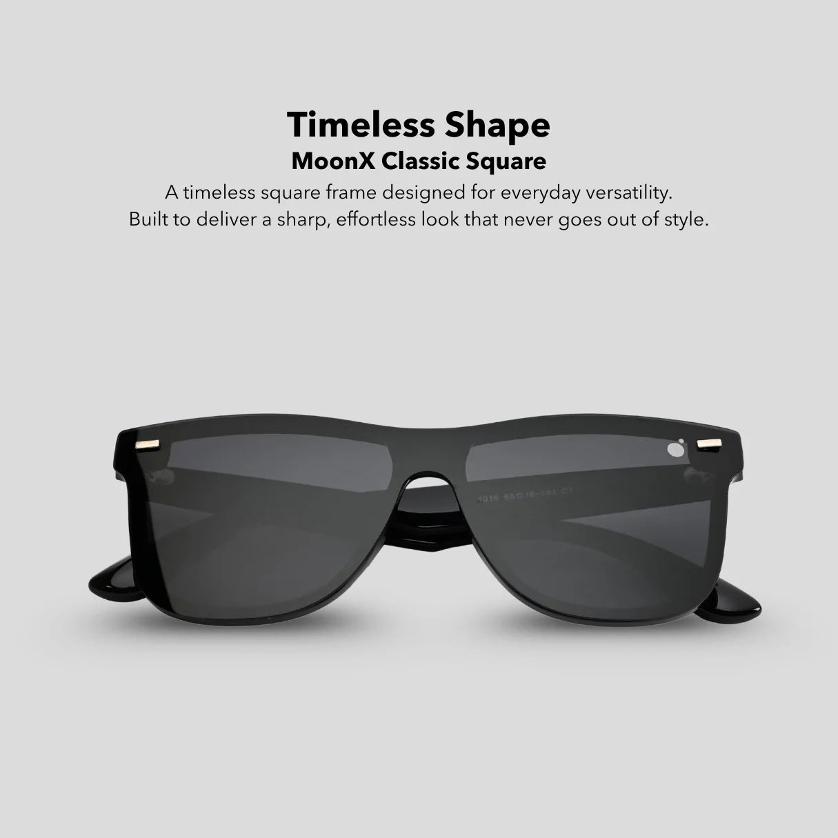 MOONX CLASSIC SQUARE S1 – Polarized Square Sunglasses (Unisex)